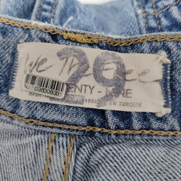 Free People We The Free Blue Denim Relaxed Wide Leg High Rise Jeans 29 (29x29) - Picture 3 of 16